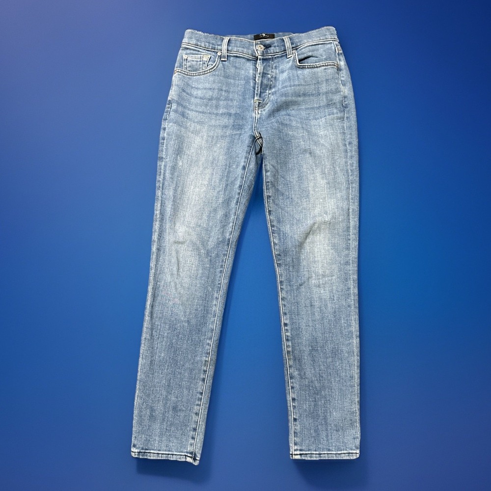 7 For All Mankind Women's Josefina Skinny Boyfriend Jeans Size 25 Button Fly